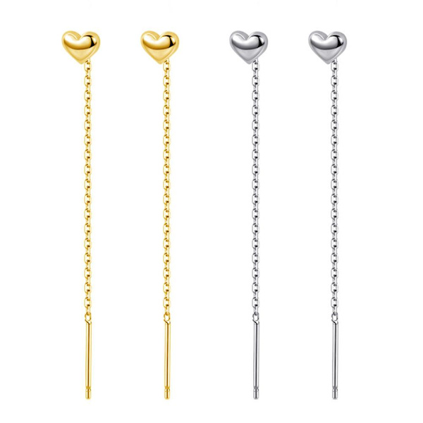 Love Öronkrokar Kvinnliga Nya Hjärtformade Tofs Örhängen Hängande Örhängen' C39C Golden One size