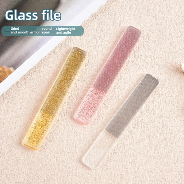 Nano Glas Nagelfil Sandpapper Polerande Buffer Block Nagelfil Manikyrverktyg C 1pcs