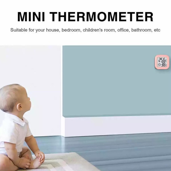 Luftfuktighetsmätare, stor LCD-skärm Hygrometer för inomhusbruk, R white One-size