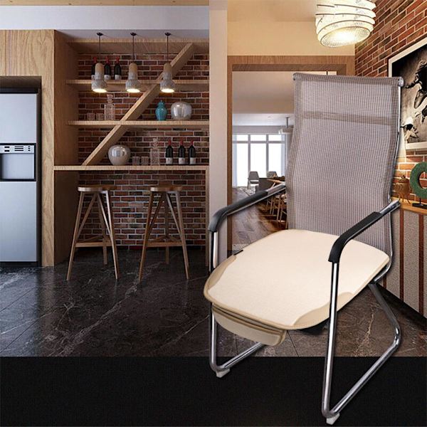 ﻿ Bil Andningsbar Lin Sitsöverdrag Fyrsäsonger Fram Sätesskydd Kudde D8 Beige 1pcs
