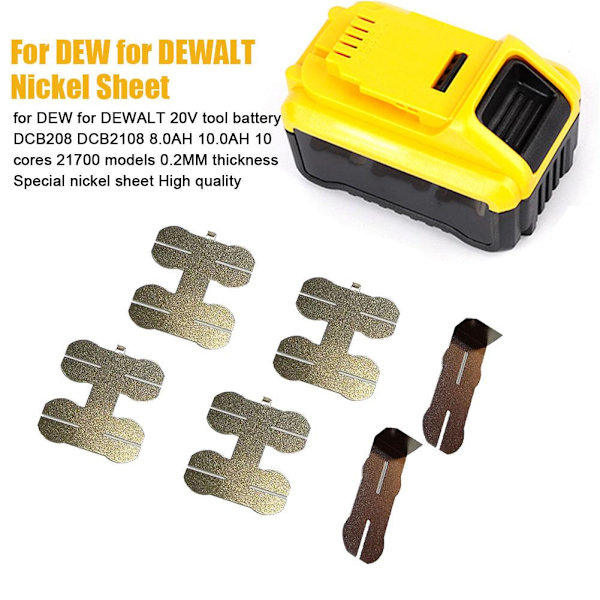 1 Set för DEWALT 20V Batteri DCB208 8.0AH Special Nickelplåt H