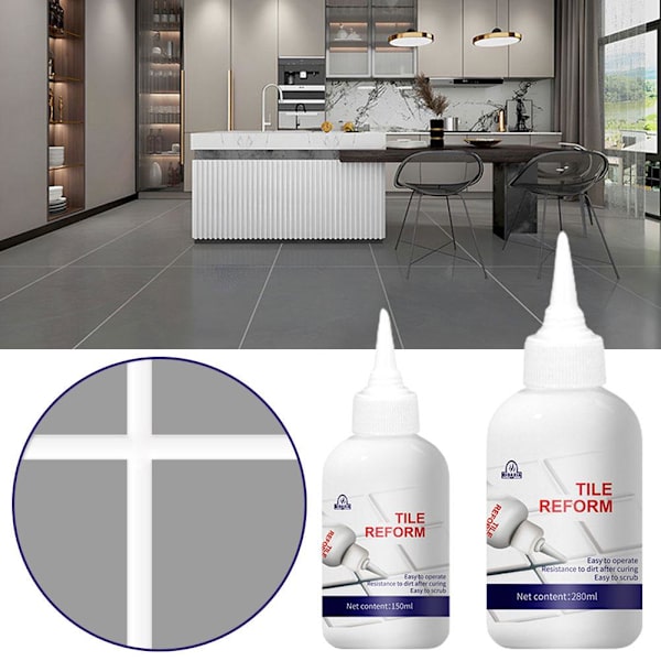150/280ml Vattentät Kakelfog Reparationsfyllning, Fogmassa .ne Kakelplattor M1X4 whiteA 150ml