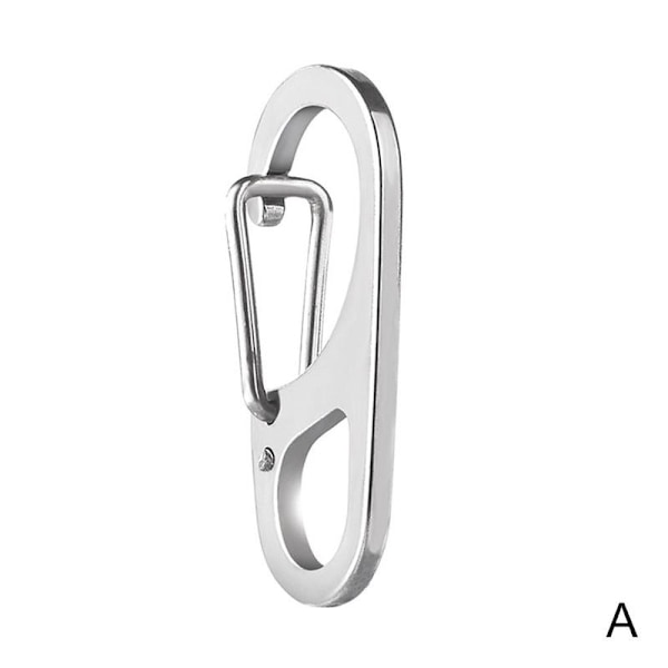 Klassisk Mini Karbinhake Nyckelring Hängande Spänne A Fjäderverktyg Tillbehör J7V3 silver A