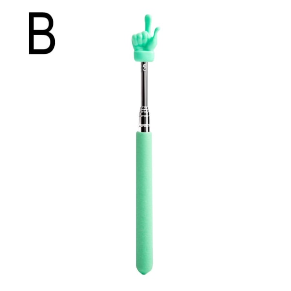 Infällbar Teacher Pointer Färgad halkfri handtag Finger Desig green one-size