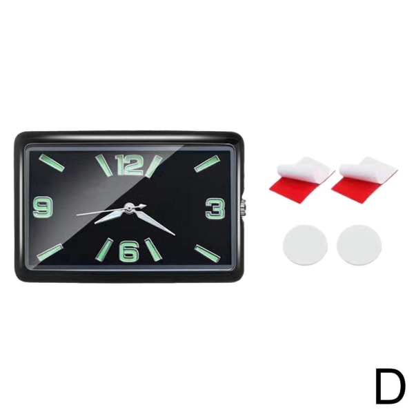 Luminous Car Dashboard Luftventil Stick-On Time Clock Quartz Analo D 1pcs