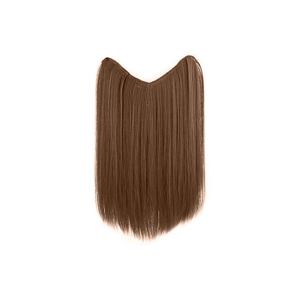 Hårförlängning Lång Rak Clip In One Piece Färg Syntetisk Hårstycke Lo A2F6  light brown 50CM