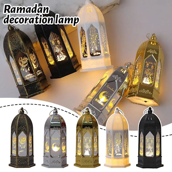 Elektroniska Lampor Lykta Eid Mubarak Ramadanlampa för Hem Isla Bronze-gold 1pcs