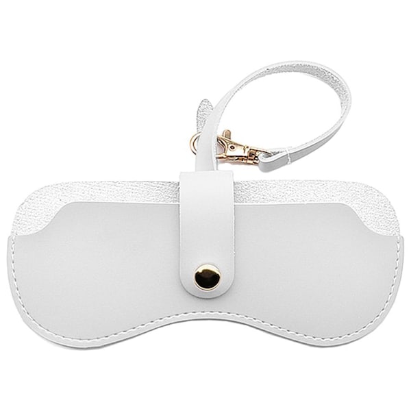 Glasögonväska Enkel Bärbar Extern Läder Glasögonväska Praktisk white One-size