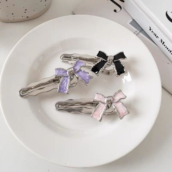 Hårnål Metall Rosett Personlig Design Lätt Lyx Hår D2E0 Tillbehör S5 N5K2 White One size