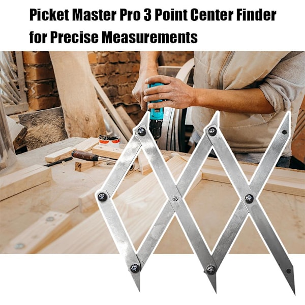 Picket Master Pro 3/7 Punkts Centrumfinnare för Exakta Mätningar SilveryB 7 points