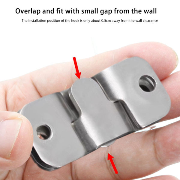Stål Interlock Hängande Spänne 1-10X (50% RABATT) silverA one-size 8pcs