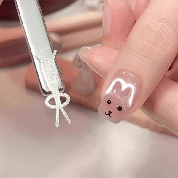 Kanin Nagelkonst Kattöga Magnet Multifunktionell Magnetisk Nagel Sal style 3 1pcs