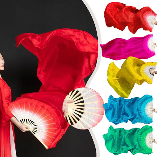 Dans Silke Fans Børns Fan til Dans Udvidet Dobbeltsidet red 120cm