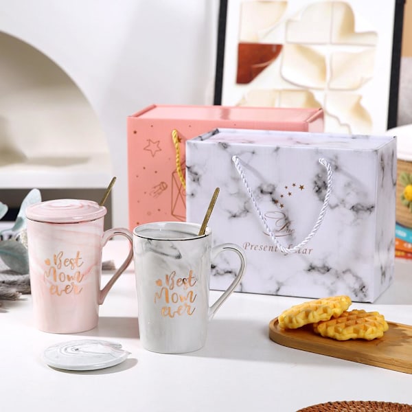KRONDO 390 ml Bästa Mamma Någonsin Mugg Presenter till Mamma, Bästa Mamma Någonsin C Gray 1pcs