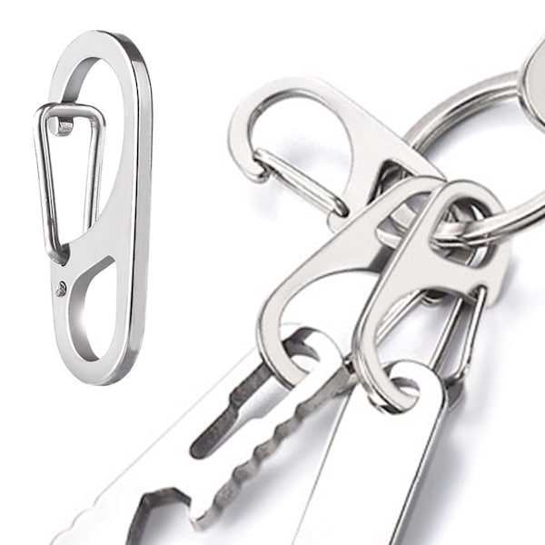 Klassisk Mini Karbinhake Nyckelring Hängande Spänne A Fjäderverktyg Tillbehör J7V3 silver A