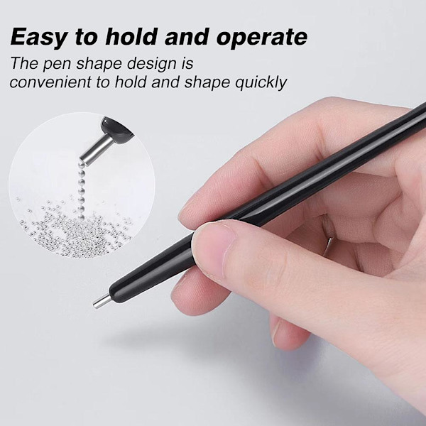 Mini Nail Art Liten Stål Kula Magnetisk Penna DIY Nageldekoration Tillbehör Too∝