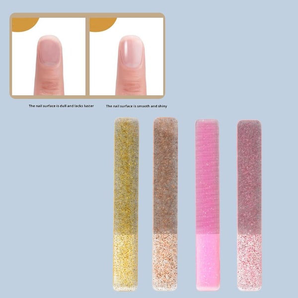 Nano Glas Nagelfil Sandpapper Polerande Buffer Block Nagelfil Manikyrverktyg C 1pcs