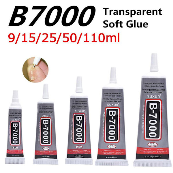 B-7000 Lim 15ml Superlim Mobiltelefon Surfplatta Tätningsmedel AUS Skärm 9CO0 TransparentC 25ml