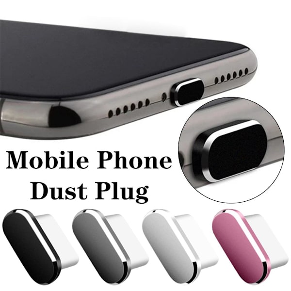 USB C Dammskydd Typ C Dammskydd Telefon Port Skydd GX ST Pink 1pcs