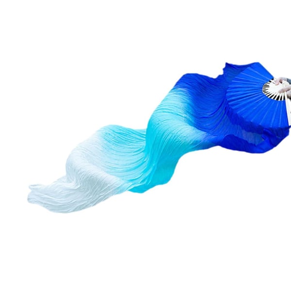 Gradient Dubbelsidig satin Dans Fan Craft - 150 cm Längd för W gradient one size