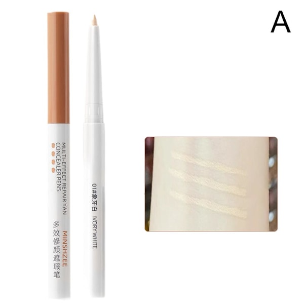 Concealer Ögonbrynsconcealer Ögonlock Ner Till Liggande Silkesmask Penna Hu  01 # ivory white 0.3g