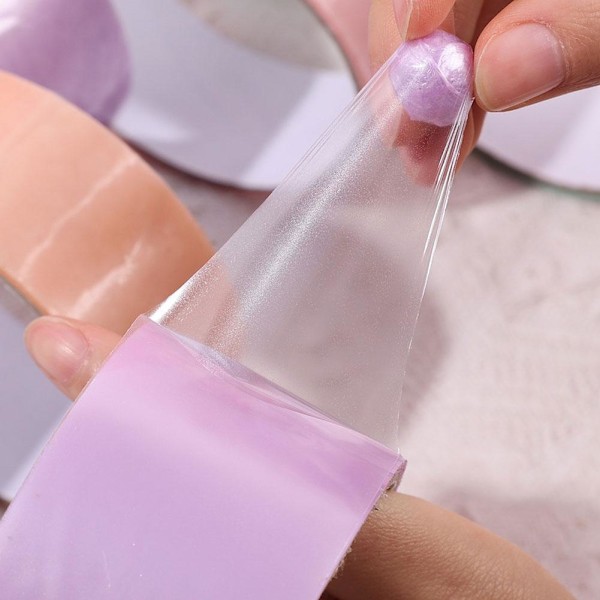 Macaron Färg Klibbig Boll Tejp Elasticitet Rullande Limstift purple one-size