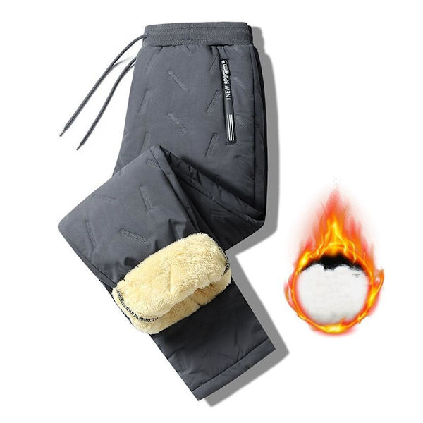 Vinter Cashmere Tjocka Varma Mjukisbyxor för Män Mode Joggingbyxor L F7T2 C 4XL