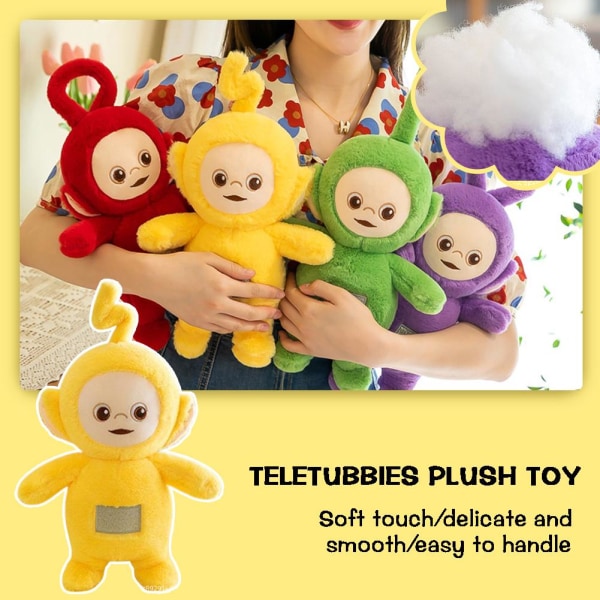 4 färger Teletubbies Plyschleksak Söt mjuka mjuka leksaker present till K purple 30cm