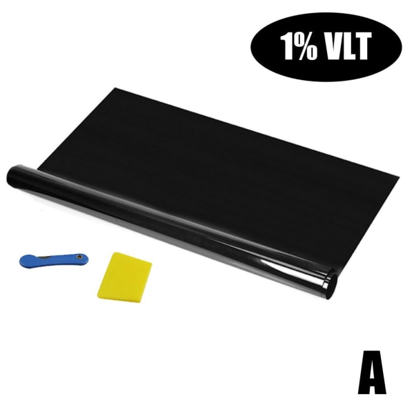 Black Sun Strip Tona Visir Tint Toning Film Vindruta Personbil Light transmittance 1% one size
