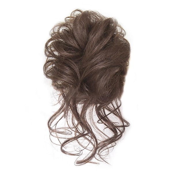 Messy Bull Hair Piece Scrunchie Updo Wrap Hair Extensions Real as light brown one size