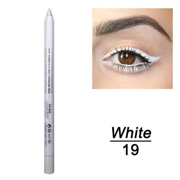14 Färger Färgglad Eyeliner Penna Ögonpenna Gelpennor Långvarig  white 9g