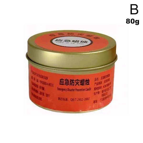 Nödljus Bulk, 26-30 timmars lång brinnande överlevnadsljus OrangeB 80g 10pcs
