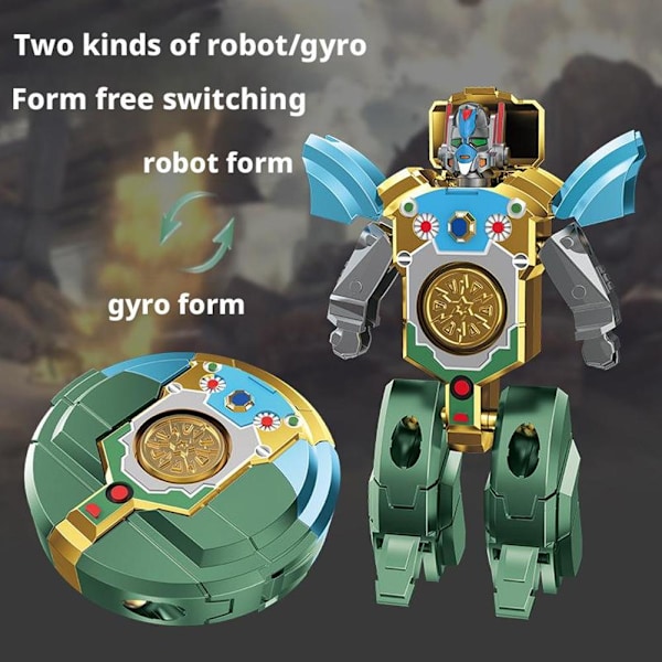 Barn Förvandlar Dinosaurie Mecha Tank Robot Kreativ Spinner Fidget Dekompression Fingertopp U5w1 yellow 1pcs