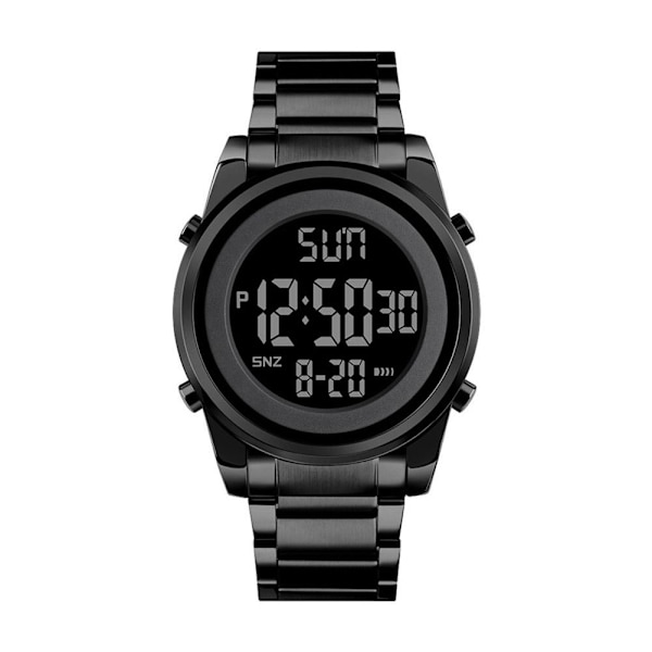Skmei Lyx Vattentät Klocka För Män Rostfritt Stål Elektronisk Sport Digital Herrklocka P3d3 Black One size