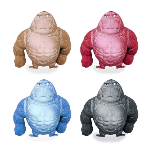 Gorilla Squishy Toys Långsamt stigande TPR Silikonleksaker Stressboll F red onesize