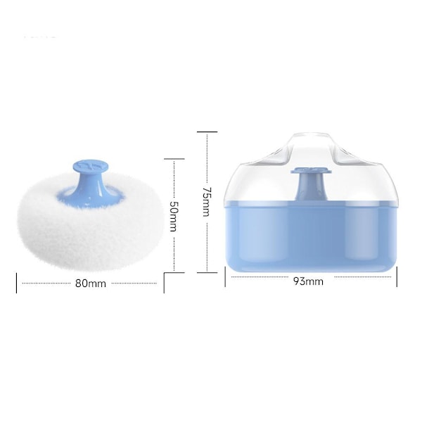 Talkpuder Puff med Box Fodral Behållare Baby Mjuk Ansikte Kropp Puff Puder Z6U2 Green 1pcs