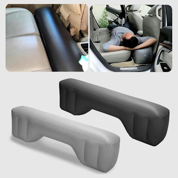 Bil Baksäte Luftmadrass Pad Baksäte Uppblåsbar Luftbädd Resa Lot J9 Grey one size