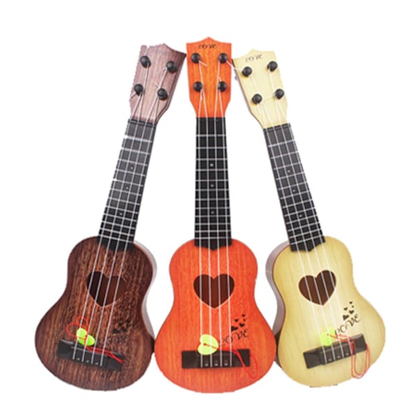 Mini Ukulele för Barn Leksaksgitarr Pedagogisk Musikleksak Gitarr Nybörjarinstrument I0n6 khaki one-size