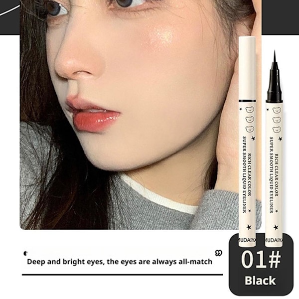 Flytande Eyeliner Penna Svart Brun Färg Eyeliner Penna Långvarig 02 Red Brown One size
