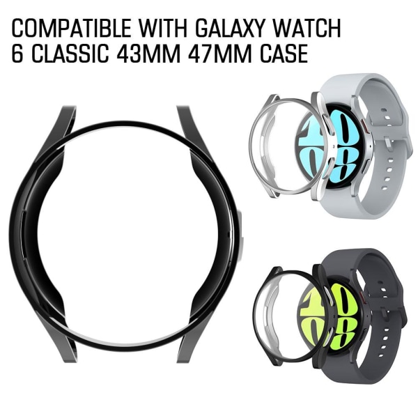 Kompatibel med Galaxy Watch 6 Classic 43MM 47MM case rose glod 47mm