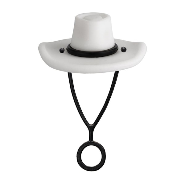 Sugrörsskydd, Silikonsugrörstopp, Silikon Cowboyhatt Sugrör brown one-size