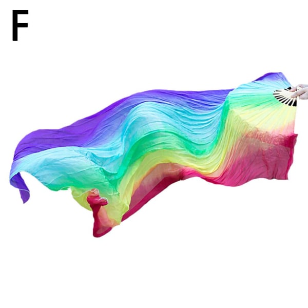 Gradient Dubbelsidig satin Dans Fan Craft - 150 cm Längd för W gradient one size