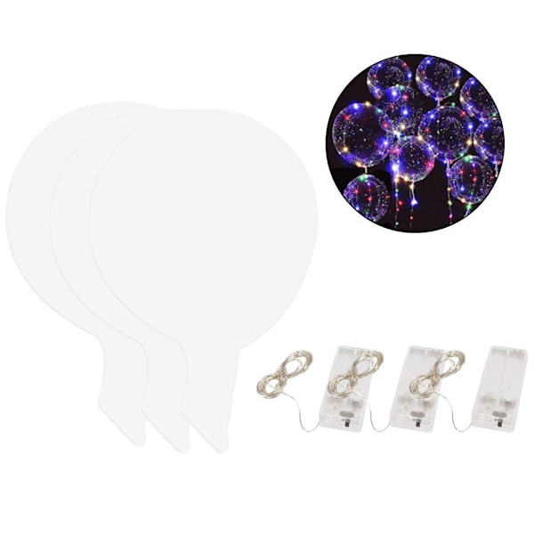 LED BoBo Ballonger 20 Tum Färgglada Lysande Ballonger med Blinkande Handtag IGK5S colorful light model 6pcs 3set