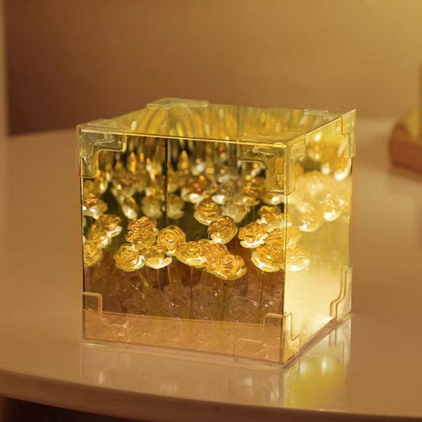 Rosblomma Hav DIY Nattlampa för Mors Dag, Alla Hjärtans Dag Födelsedag V7E2 Yellow 1set