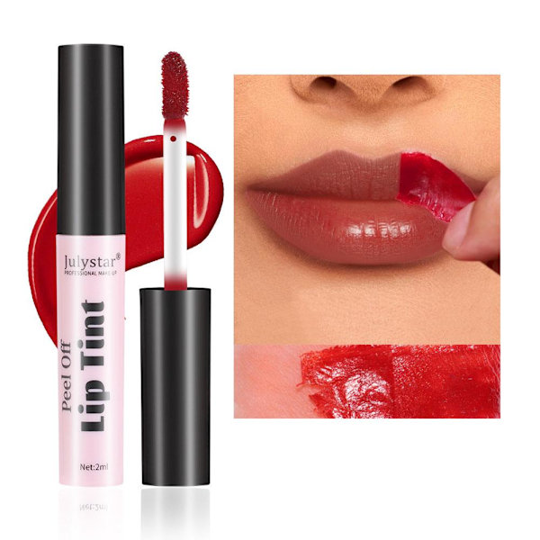 NYTT Läppstift Peel off Lip Tint Stain Tattoo Färg Vattentät Långvarig 02 2ml