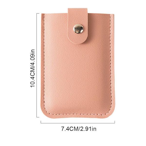 1x Multi-kortplatser Liten Damgåva PU Läder Kreditkorthållare NUK- pink one-size