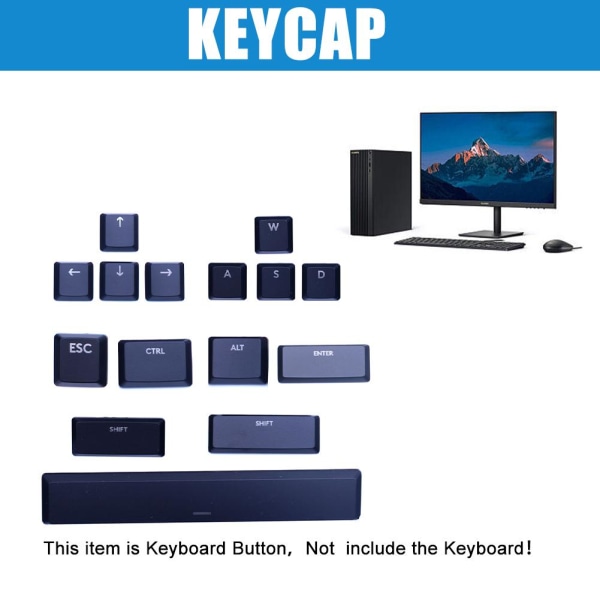 1 komplett set original genomskinliga nyckelkapslar för Logitech Keyboard G left Shift one-size