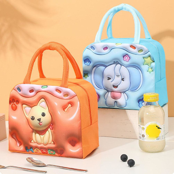 Picknickväska för utomhusbruk, handhållen Bento-väska, isolerad väska, lunchlåda, förvaringsväska med lunchväska U1w0 Orange 1pcs