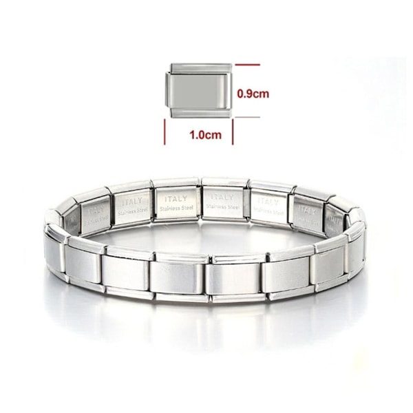 Italienskt modulärt klockarmband i rostfritt stål och amerikansk skarvning avtagbart elastiskt D0K3 Rose golden 1pcs