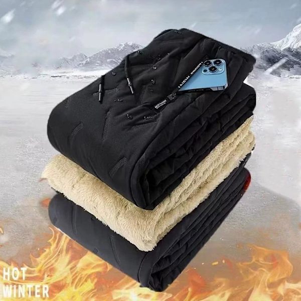 Vinter Cashmere Tjocka Varma Mjukisbyxor för Män Mode Joggingbyxor L F7T2 C 4XL